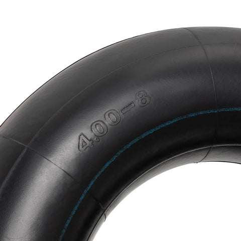 Heavy Duty Inner Tube For 4.80/4.00-8 Inch Tires With TR87 Angled Valve, close-up view of rubber texture and size mark