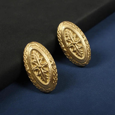 Antique Brass Cabinet Knobs 4 Pack Copper Oval Handles for Kitchen and Bathroom Cabinets and Drawers Durable Retro Hardware