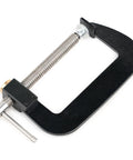 Beefy Fast Release 4 Inch G Clamp For Workshop Projects, Steel With Anti Rust Finish, Quick Slide Jaw For Easy Adjustments, Trapezoidal Thread For Strong Holding Power, Heavy Duty Woodworking And Metalworking Clamp on white background