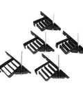 Super Clean Cable Stackers With 25 Count Pack Of Sturdy Plastic Wire Clips And Stainless Steel Nails, black plastic clips.