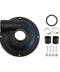 Heavy Duty Cyclone Dust Separator Filter For Vacuum Cleaners DIY Workshop Collection System 7.76 Inch Black assembly parts with hose and clamps.
