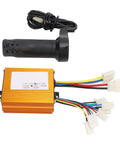 Brushed Electric Bike Controller 36V 350W with Aluminum Housing and Throttle Grip Kit for Scooters and Tricycles, top view