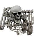 28 Piece Skeleton Bones And Skull Set For Halloween Decor with skull, hands, and bones on white background