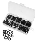 DIY Friendly Pro Grade Plastic Flat Washer Set With Enhanced Insulation And Cushioned Sealing Gaskets For Electrical Outlet Repair And Industrial Fastening Bulk Pack Assortment Kit, black washers in storage case
