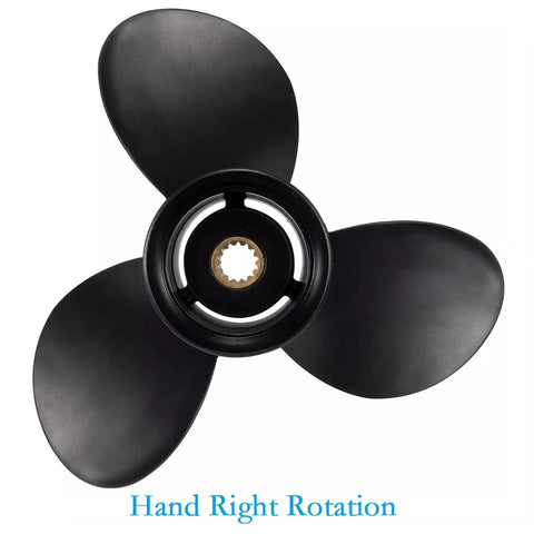 Outboard Propeller 10 Point 3 X 12 Pitch 3 Blade Aluminum For OMC Johnson Evinrude 20 25 30 35 HP Boat Motor Right Hand Rotation 14 Spline