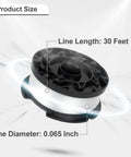 Three Pack AF-100 Weed Eater String Replacement Line For Black Decker Trimmers, featuring a 30 ft spool, 0.065 inch diameter line.