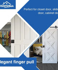 Black Stainless Steel Flush Handles For Sliding Closet Doors Square Recessed Finger Pulls in home setting