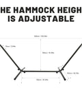 Heavy Duty Steel Stand Outdoor Hammock For Two People With 450 Lb Capacity Portable Beach Backyard Garden Patio 100 By 40 By 38 Inch Blue Durable Steel Frame Makes Setup A Breeze For Backyard Lounging And Travel Or Kick Back black adjustable frame dimensions