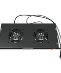 Dual 4-Inch Rack Mount Server Cooling System for 1U 19-Inch Cabinets with Adjustable Temperature Control and Digital Heat Monitor Display