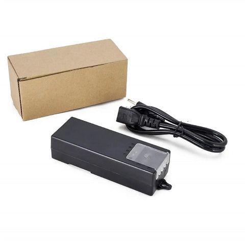 Four Channel 12V 5A DIN Rail CCTV Power Supply Adapter With LED Indicator Four Way Distribution Auto Sensing Over Voltage Under Voltage Protection Overload And Short Circuit Protection UL Listed, black unit with cord and box