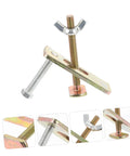 2 Sets Pro Grade Beefy Heavy Duty Steel Router Clamps Hold Down Kit for woodworking and CNC close-up angle