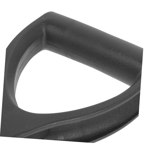 Close-up of black Ergonomic Gardening Shovel Handle Replacement for Spade With Comfy Grip and Easy Swap, no fuss install.