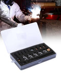 Heavy Duty Welding Torch Consumable Kit With Beefy Glass Cups Rock Solid Brass Clamps Durable Electrodes And Precision Nozzles with transparent case.