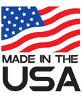 "Made in the USA" logo with American flag design