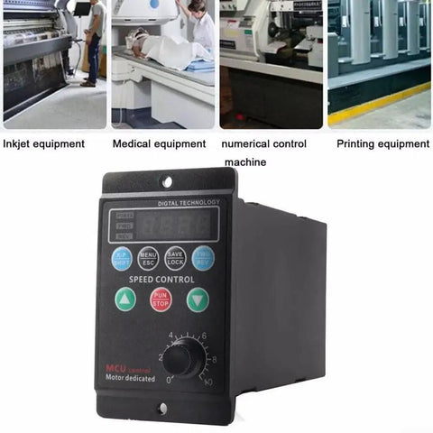Beefy Single Phase to Three Phase VFD Inverter 750W 1HP with RS485 Port 110V 220V AC Input Output Controller for Industrial Motor Automation and Precise Speed Control black front view