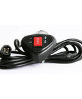 3 Pin Male Plug Electric Winch Remote Controller With 11.48 Foot Connector Cable Easy Install Plug And Play For Atv Utv Off Road Vehicle shown with buttons and black housing.