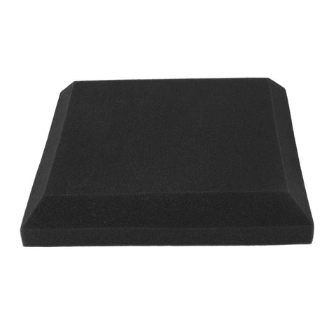 Black acoustic foam wedge tile designed for soundproofing, enhancing tone, and reducing echoes. Score Your 10 Piece Soft Gray Soundproof Foam Panels For Premium Acoustic Treatment And Flame Retardant Safety They Smooth Out Room Tone Banishes Echo Nonsense Fast.