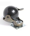 Single 4 Piece 1.5 Inch Flat Wheel Caster With Brakes For Furniture Swivel Ball Wheel Sofa Chair Replacement