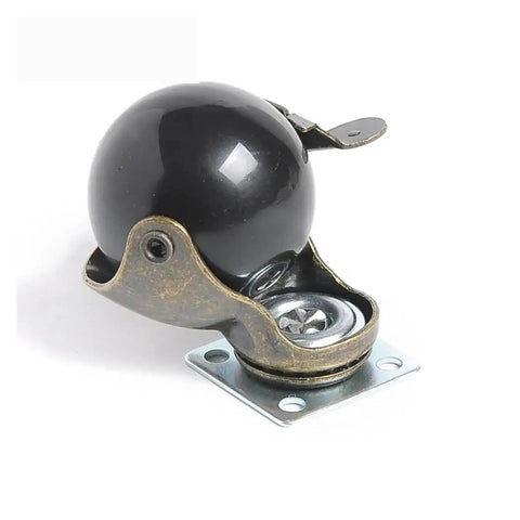 Single 4 Piece 1.5 Inch Flat Wheel Caster With Brakes For Furniture Swivel Ball Wheel Sofa Chair Replacement