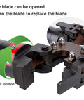 Heavy Duty Hydraulic Cable Cutter Pliers With 6 Ton Cutting Capacity For Ropes And Wires adjustable blade showing 180-degree rotation feature.