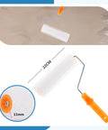 Pro Grade Self Leveling Cement Tool Kit With Spike Roller And Spiked Shoes Durable Stainless Steel Scraper, 22cm roller
