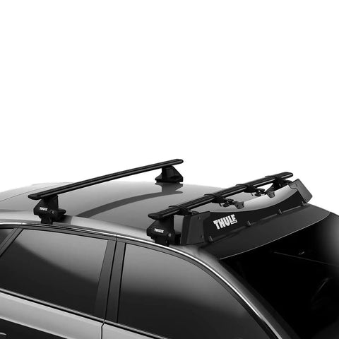 Premium Roof Rack Wind Fairing Cuts Drag And Quiets Cabin Noise For Chill Weekend Getaways No Sweat Tool Free Clip Mount Installs In Seconds On Aero Blade Bars Classic Black on vehicle roof