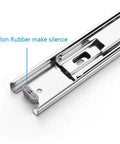Close-up of 5 Pairs Of 14 Inch Full Extension Drawer Slides With Ball Bearing, Silent Side Mounted, Zinc Plated Steel