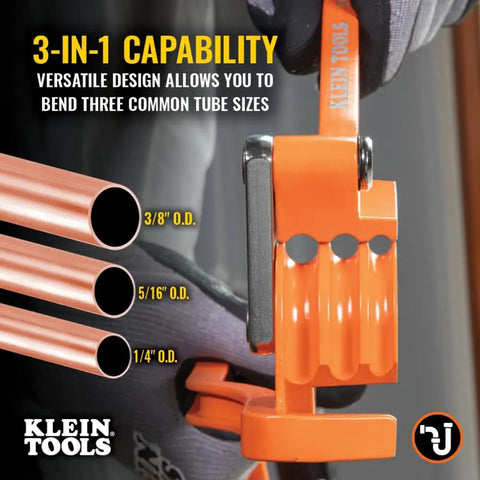 3-In-1 Tube Bender For 1/4, 5/16, And 3/8 Inch Tubing Bends Soft Copper, Aluminum, And Thin-Walled Steel Image