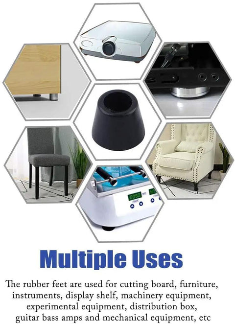 34 Pack Rubber Feet Bumpers For Furniture Speakers Cutting Boards And More Non Marking Floor Protectors displayed in use