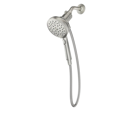 Premium Handheld Showerhead With Magnetic Docking Station, Hella Flexible Multi Jet Spray Controls, Durable Sixty Inch Rubber Hose, Smudge Resistant Brushed Nickel Finish For Top Notch Bathroom Refresh