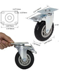 4 Inch Caster Wheels Set Of 4 Heavy Duty Casters With Quiet Operation And Shock Absorbing Polyurethane Wheels for tool boxes