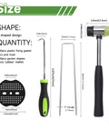 6 Inch Landscape Staples Set 11 Gauge Galvanized U Shaped Garden Stakes 100 Pack With Gaskets Hook Tool And Rubber Mallet For Weed Fabric And Landscaping No Fuss Easy Install