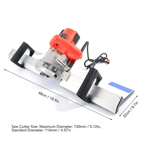 Heavy Duty Electric Tile Bevel Cutter With 1200W Motor At 13000RPM For Precision Cuts showing a 130mm saw cutter with aluminum frame.