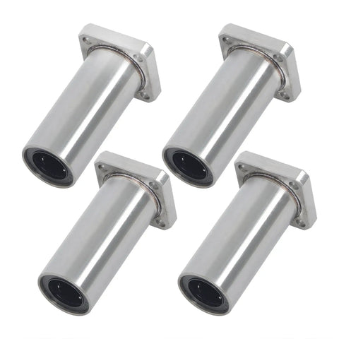 Square Flange Linear Ball Bearing 20mm ID 32mm OD 80mm Length With Steel Cage Pro Grade Linear Motion Bearing For 3D Printers And CNC Routers High Precision Alignment And Smooth Movement, 4-pack