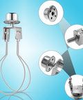 Clip On Lampshade Adapter With Finial Included Durable Metal Lamp Shade Holder For Clip On Light Bulbs Silver Finish Rust Resistant
