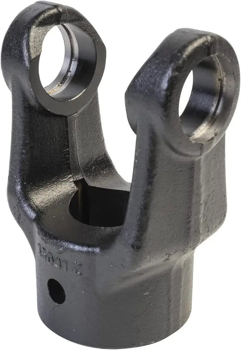 Genuine Replacement U Joint Yoke With 1-1/2 Bore For Hd210r 4 Batwing And Lawn Mower Cutters Plus Tractor Attachments, black steel.
