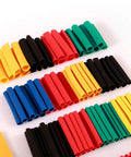 Assorted colorful tubes from Do It Yourself Friendly 328 Piece 2 To 1 Heat Shrink Tubing Kit With 8 Sizes And 5 Colors Assorted Sleeving Tube