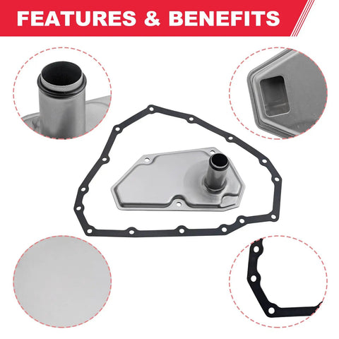 Transmission Filter And Oil Pan Gasket Kit For Nissan Versa Sentra Versa Note 2012 2019 Replacement 33010 JF015 31726 28X0A