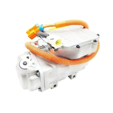 Heavy Duty 409V AC Air Conditioning Compressor For Byd Qin EV with electrical connectors and orange wiring.