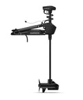 Smooth Sailin Killer 57 Inch Shaft Trolling Motor With Plug And Play Gt56Uhd Tr Sonar And Multiband Positioning For Anchor Lock Wheel Hold And Wireless Chartplotter Sync Black side view with propeller and mount.