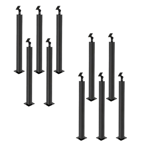 Badass Yard Railing Post Built Tough With Dead Simple Undrilled Install And Smooth 270 Degree Turn Adjustment In Premium Matte Black Finish for stairs and porches.