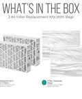 16x25x4 Furnace Filter Replacement With MERV 11 High Efficiency HVAC Air Filter 2 Pack Includes Homequip Easy Disposal Bag