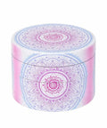 Manual Spice Grinder With No Fuss Quiet Grind, Calm Precision Die Cast Zinc Alloy, Mandala Style, Pink and Blue Gradient