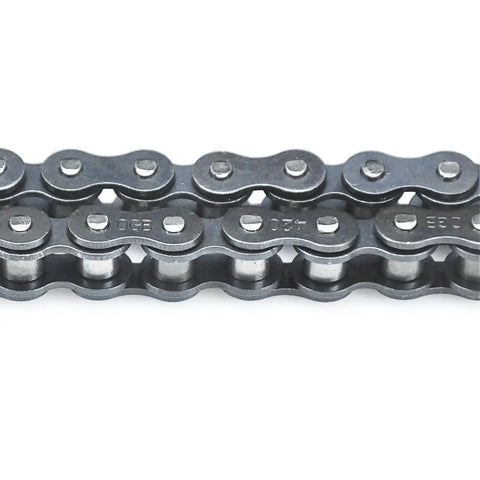 Close-up of Front 420 Roller Chain 42 and Rear 90 Link Drive Chain Breaker Kit for Predator 196cc 212cc Mini Bikes.