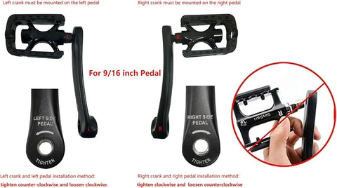 Square Hole Ebike Crank Arm Forged Alloy 6061 For Mid Mounted Motors 127mm 140mm 152mm 160mm 165mm 170mm 175mm Beefy High Strength Durable Torque Ready Replacement, left and right pair with 9/16 pedal fit