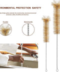 Durable metal handle cleaning brushes from Beefy Thick Glass Graduated Cylinder Set Borosilicate Glass 5ml 10ml 50ml 100ml