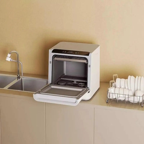 No Hookup Countertop Dishwasher That Sets Up In Minutes And Cranks Out Immaculate Loads Daily On Countertop With Open Door