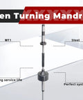 Ready To Roll With This Sweet Morse Taper One Lathe Pen Turning Mandrel Kit Including Five Nifty Seven Millimeter Bushings And A Tailstock Center For Smooth As Butter Slim Line Projects On Your Bench, MT1 steel mandrel with rubber grip.