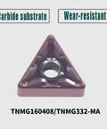 20 Pcs Purple Carbide Turning Inserts For Lathe Machining Steel And Stainless Steel Pro Grade Cutters TNMG332-MA TiAlSiN Coated