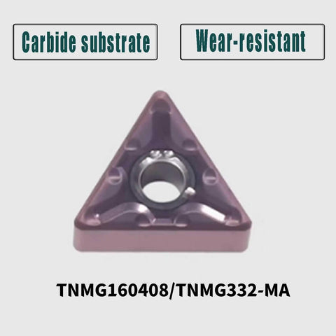 20 Pcs Purple Carbide Turning Inserts For Lathe Machining Steel And Stainless Steel Pro Grade Cutters TNMG332-MA TiAlSiN Coated